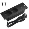 Tischplatte Steckdose mit USB C,Tischsteckdose Doppelstecker für Tischplatte oder Arbeitsflächen,Schreibtisch