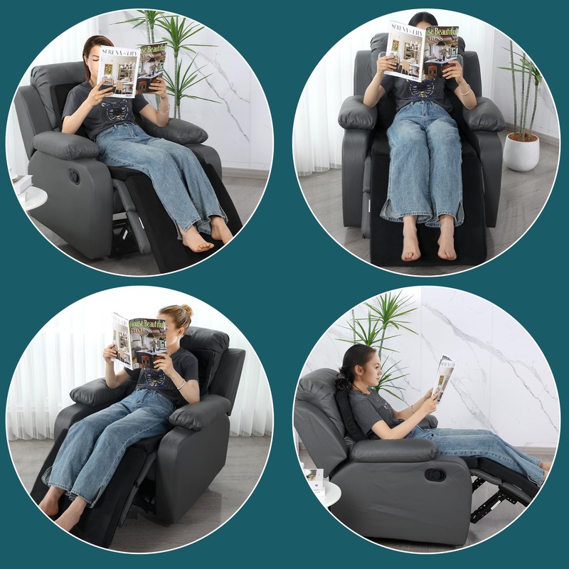 HOMBYS 3-in-1 Recliner Seat Cushion with Lumbar Support Pillow &