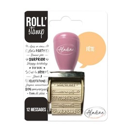Aladine - Roll' Stamp Party - Adjustable Stamp - Ideal for Bullet Journal, Scrapbooking - 2165