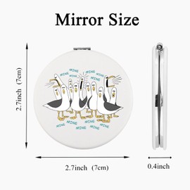 CMNIM Cartoon Movie Inspired Gift Nemo Seagull Pocket Mirror Seagull Lover Gift for Women Friends Cartoon Character Fans Gift (25528 Seagull Mirror)