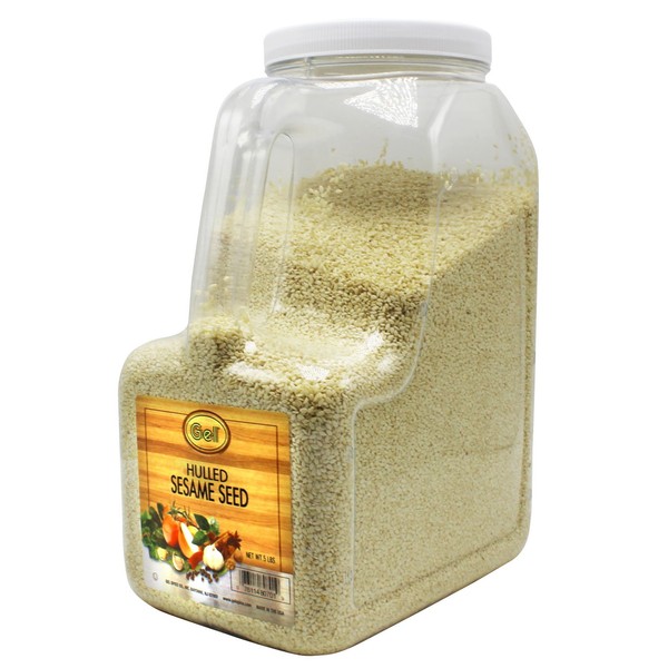 Gel Spice White Hulled Sesame Seeds 5 Lb - Bulk Size
