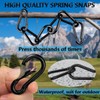 Ekunbuy Black Carabiner Clip, Heavy Duty Spring Snap Hook Quick