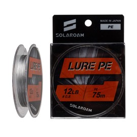 Toray Solalom Lure PE 25.6 ft (75 m), 12 lb, Silver Gray