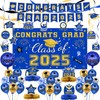 Graduation Decorations 2025 - Blue and Gold Graduation Decorations Set