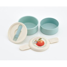 Skater ONWR1AG-A Peter Rabbit Lunch Box, 16.9 fl oz (500 ml), 2-Tier, Round, Antibacterial, Made in Japan