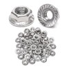 QXSKSLH 10 Pieces M10 Flange Nuts, M10-1.5mm Serrated Hex Flange