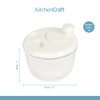 KitchenCraft Mini Salad Spinner / Dresser, Small Multi-Use Salad Washer,