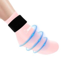 highco Ankle Foot Cold Ice Pack Wrap for Swelling,Hot Cold Compression Therapy Foot Ice Cold Packs Boot for Foot and Ankle Swelling, Sprained Ankles,Plantar Fasciitis,Injuries,ice ankle wrap (Pink)