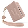 akoyo Pass Case, Commuter Pass Holder, Reel Included, B Apricot