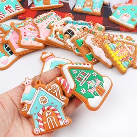 16 Pcs Christmas Gingerbread Decorations Gingerbread House Ornaments Christmas Tree Decoration Christmas Tree Hanging Ornaments Decorations Xmas Tree Home Decor for Holiday