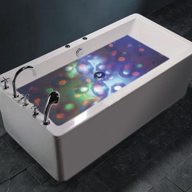 Redlution RGB Glow Light Underwater LED Disco Aquarium Glow Light Waterproof in tub Pond Pool Spa Hot Tub Bathtub Floating Lamp with 5 Pattern Modes