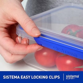 Sistema Klip It Collection - Juego de 6 recipientes de almacenamiento de alimentos, Transparente, 6 piezas, 1