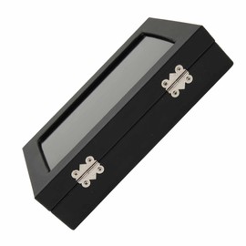 Pin Display Case, Transparent Cover Medal Shadow Box Multi Purpose Black Dustproof Orderly Storage for Home (Small Size(20.1cm/7.9in))