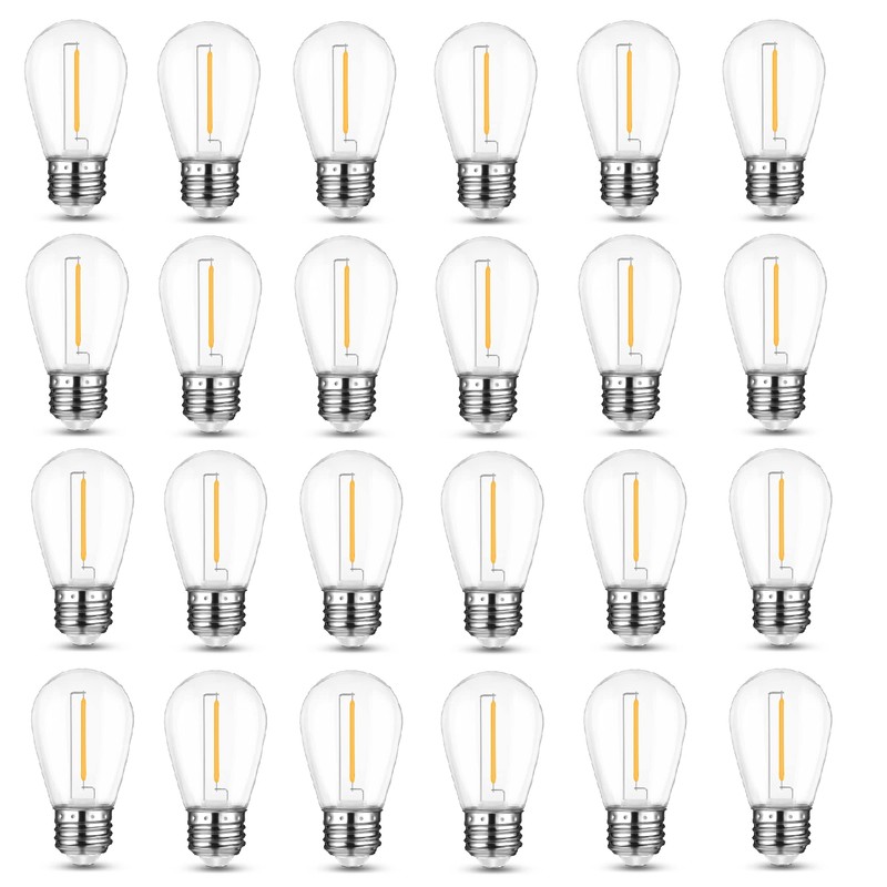 Mlambert 24 Pack LED String Light Bulbs,Shatterproof Outdoor String S14