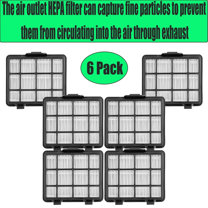 6 Pack HEPA Filters Replacement Set Compatible with Eureka NEN180