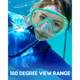 Zeligerstar Snorkel Mask Adult, 180° Panoramic View Diving Mask, Anti-Fog Swimming Mask with UV Protection Lens, Anti-Leak Swimming Goggles for Men Women