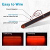 Partsam Waterproof 17" Inch High Power 40 LED Red Utility