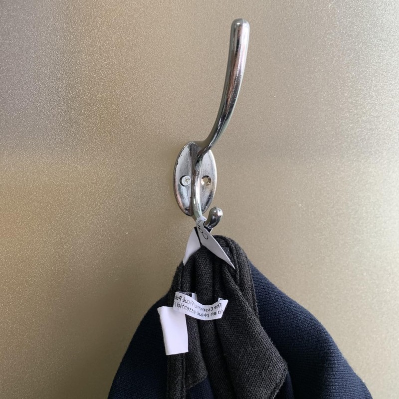 QUOZUO Pack of 15 Double Wall Hooks Wall Coat Hooks