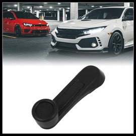 Hihaha 10mm 0.4" Diameter Car Door Window Winder Cranks Handle Lever 11cm Long Black Universal Item Replacement Durable Material