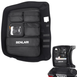 Benlari Tour Pack Lid Organizer Motorcycle Storage Bag Liner Trunk Waterproof Fit For Harley Touring Road King Road Glide Tri Glide Street Glide Ultra Limited 2014-2024 Black