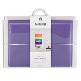 U Brands Cascading Wall Organizer, Office Supplies, Primary Colors, 6 Removable Folder Pockets, Letter Size, 14” x 34”