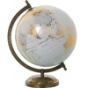 Globo Terraceo, Diameter 20 cm, Blanco Dorado Metal Sobremesa, 20