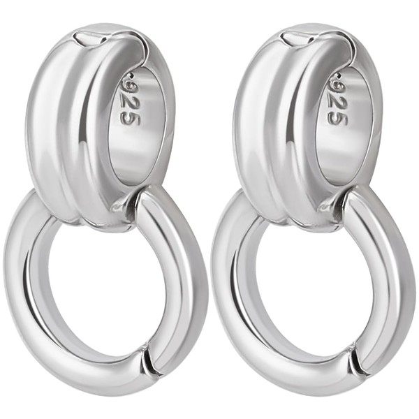 Beebeecraft 1 Box 2Pcs Double Bail Clasps 925 Sterling Silver