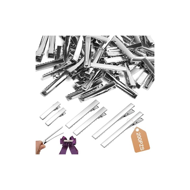 Kit 200 Pzs Pinzas de Cocodrilo para Cabello, Pinzas para