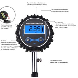 3‑200PSI Digital Tyre Pressure Gauge Universal LCD Display Tire Inflator Fit for Car Motorcycle Trucks