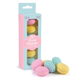 Genuine Fred Sweet Mistakes Macaron Erasers, Set of 6, Scented, Fun for School, Home, or Office