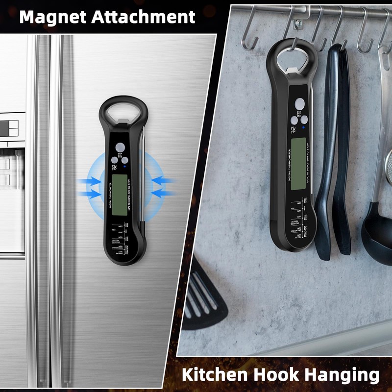 Instant Read Meat Thermometer, Fast Accuracy Digital Food Thermometer with