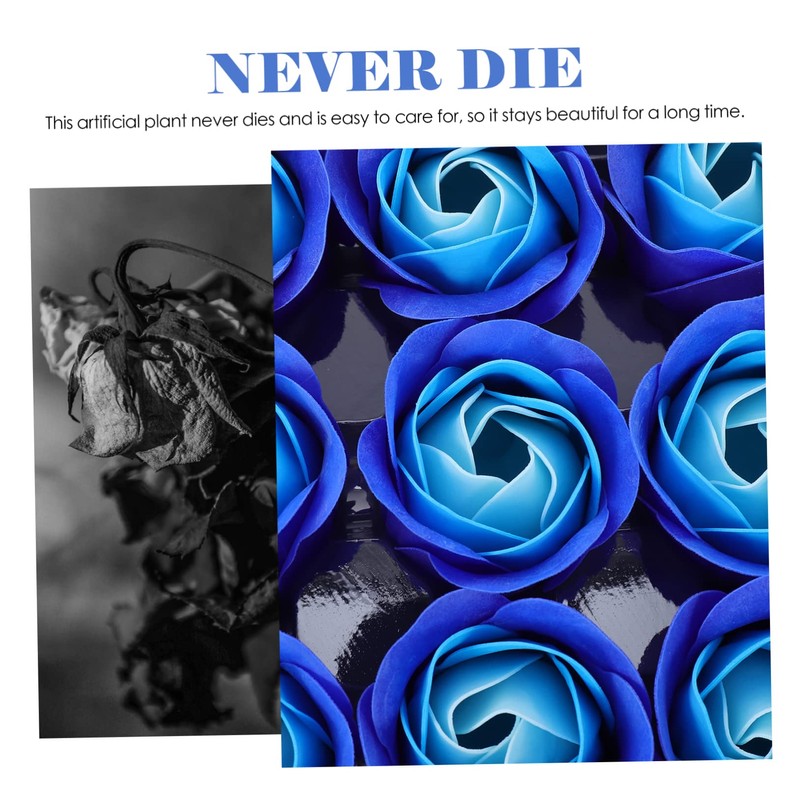 Healvian Blue Rose Soap Flower Blue Rose Soap Flowers Elegant