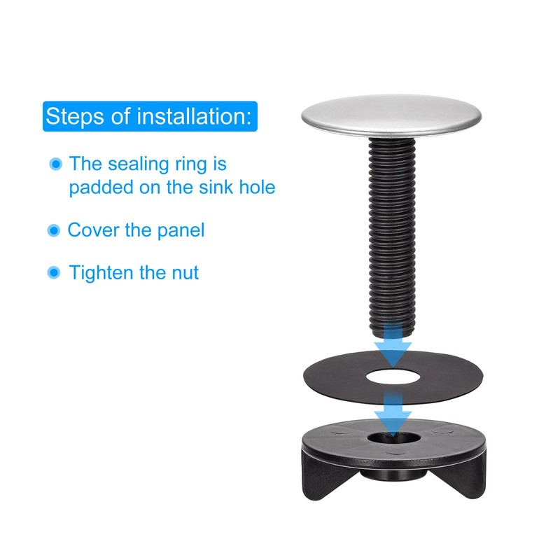 MECCANIXITY Kitchen Sink Hole Cover 45x12x55mm 304 Stainless Steel for