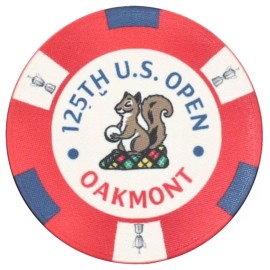 2025 US OPEN (Oakmont) - Red - Logo POKER CHIP Ball Marker