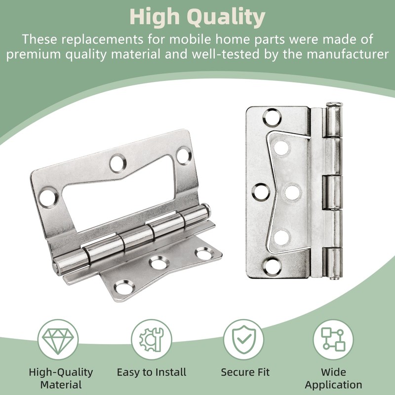 Non-Mortise Butterfly Hinges 4 Pack Heavy-Duty