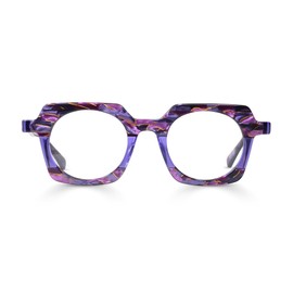eyebobs - Chutzpah'd | Premium Reading Glasses for Men and Women | Square Frame for Average Faces | Purple and Pink, 1.50