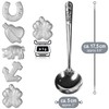 com-four® Pewter Casting with Half Figures and Spoons, New Year's