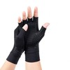 Compression Half-Finger Joint Protection Sports Riding Gloves Black/XL