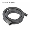 sourcing map Washing Machine Drain Hose, 32mm Inner Dia 2M
