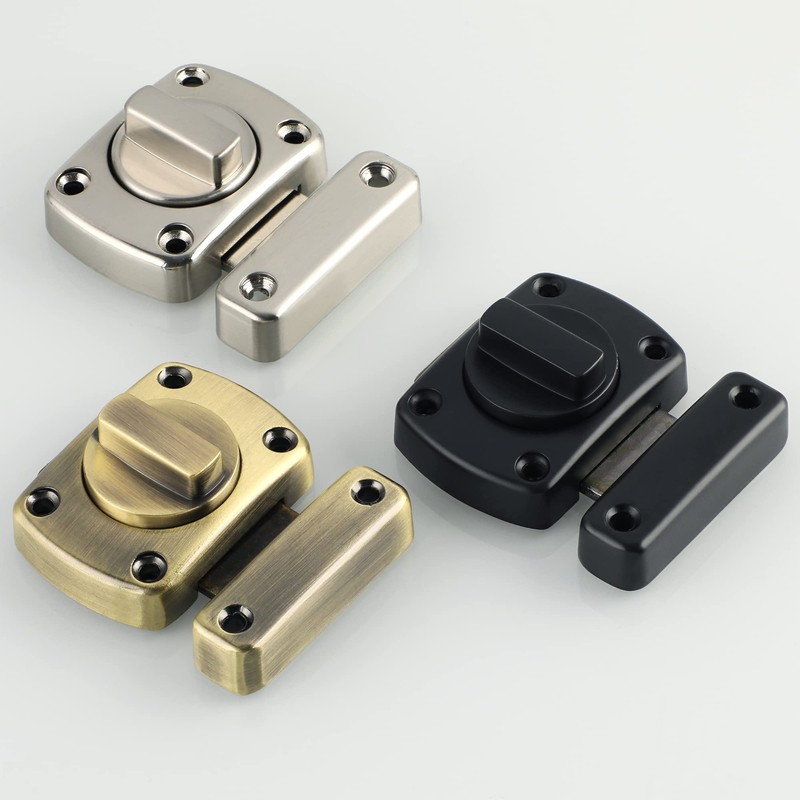 Sayayo Bathroom Latch Rotate Bolt Gate Latch Door Lock, Brushed