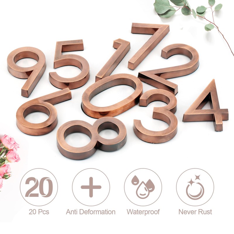 Self Adhesive Mailbox Numbers,Door Address Number Stickers for Office Room,Raised