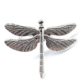 qbodp Juego De 12 Servilleteros De Plata,Servilletero Anillo De Libélula De Metal para Bodas,Banquetes,Fiestas,Accesorios De Decoración De Mesa De Cocina para El Hogar,Hebillas para Servilletas