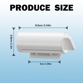 FISH DRAGATE Pack of 2 tube squeezer, toothpaste dispenser, toothpaste squeezer, tube squeezer for all tubes, tube squeezers, tube press for bathroom, kitchen, bedroom (white)