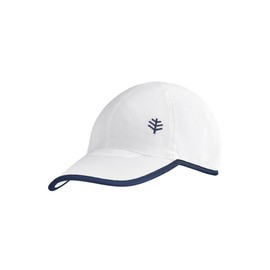 Coolibar UPF 50+ Men's Women's Wave Rider Sport Cap - Sun Protective (Small/Medium- White)