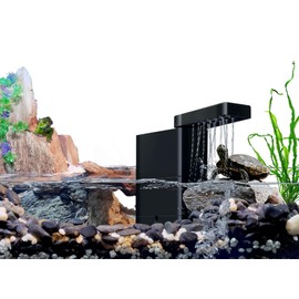 Aquatop Terratop Aquatic Reptile Filter – 3-Stage Filtration for Aquatic Reptile & Amphibian Tanks, Quiet Waterfall Flow, for 3-5 Gallon Terrariums, TFT-10