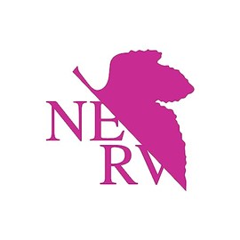 NERV Symbol Sticker Vinyl Decal Notebook Car Window Laptop 5" x 4.75" (Hot Pink)