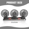 XPJBKC Car Fan, Three-Head USB Fan Car, 12 V Fan,