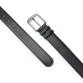 TEAMMAO Men's Belt, 110 cm - 200 cm Waist Belt, Black, Large Waist Leather Belt, 3.8 cm Wide, Jeans, Casual Business Leather Belt with Gift Box, black