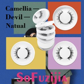 Elara Craft Magnetic Eyelashes,Magnetic Eyelashes with Applicator Eyelashes 2 Pair Reusable No Glue Needed Cat Eye Natural Look Lashes Kit