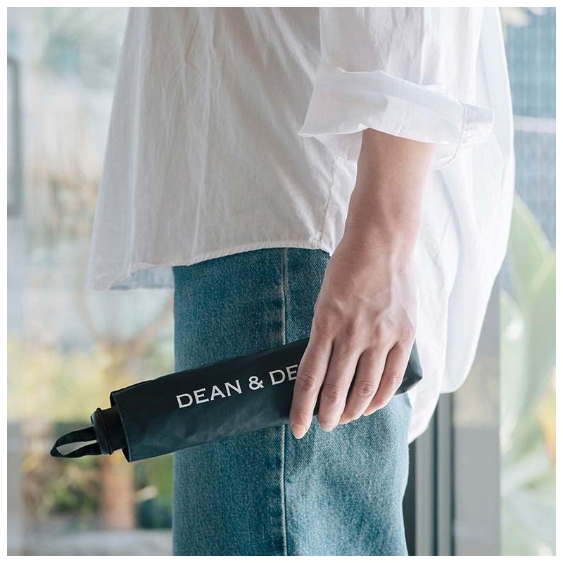 Dean & Deluca Folding Umbrella (Sun or Rain) Black Parasol